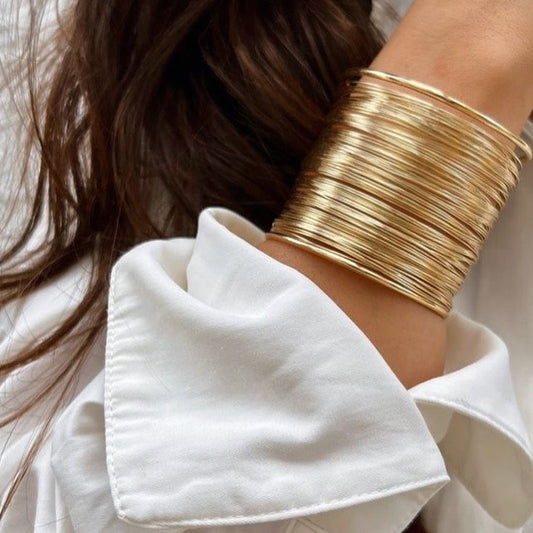A Multi- Layered Golden Bracelet