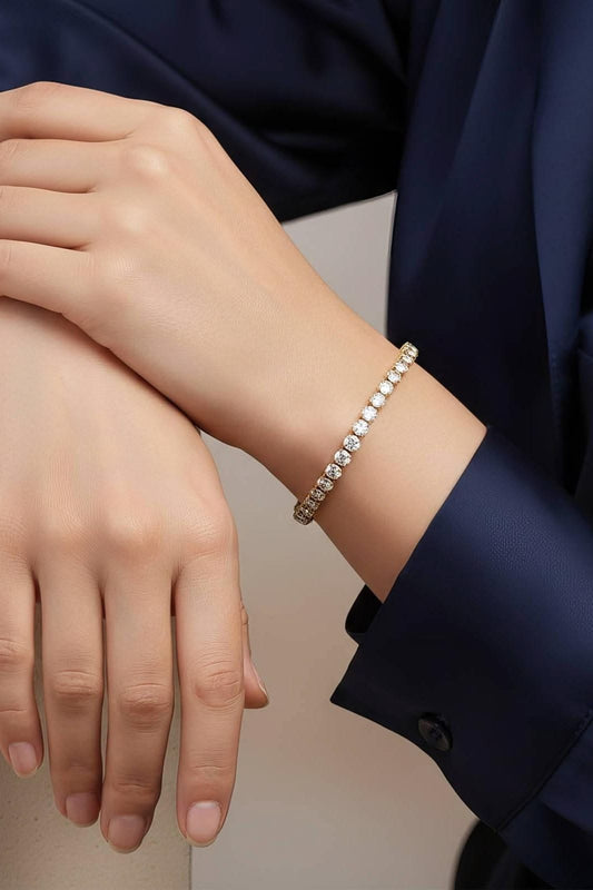 Elegant Classic Round CZ Tennis Bracelet
